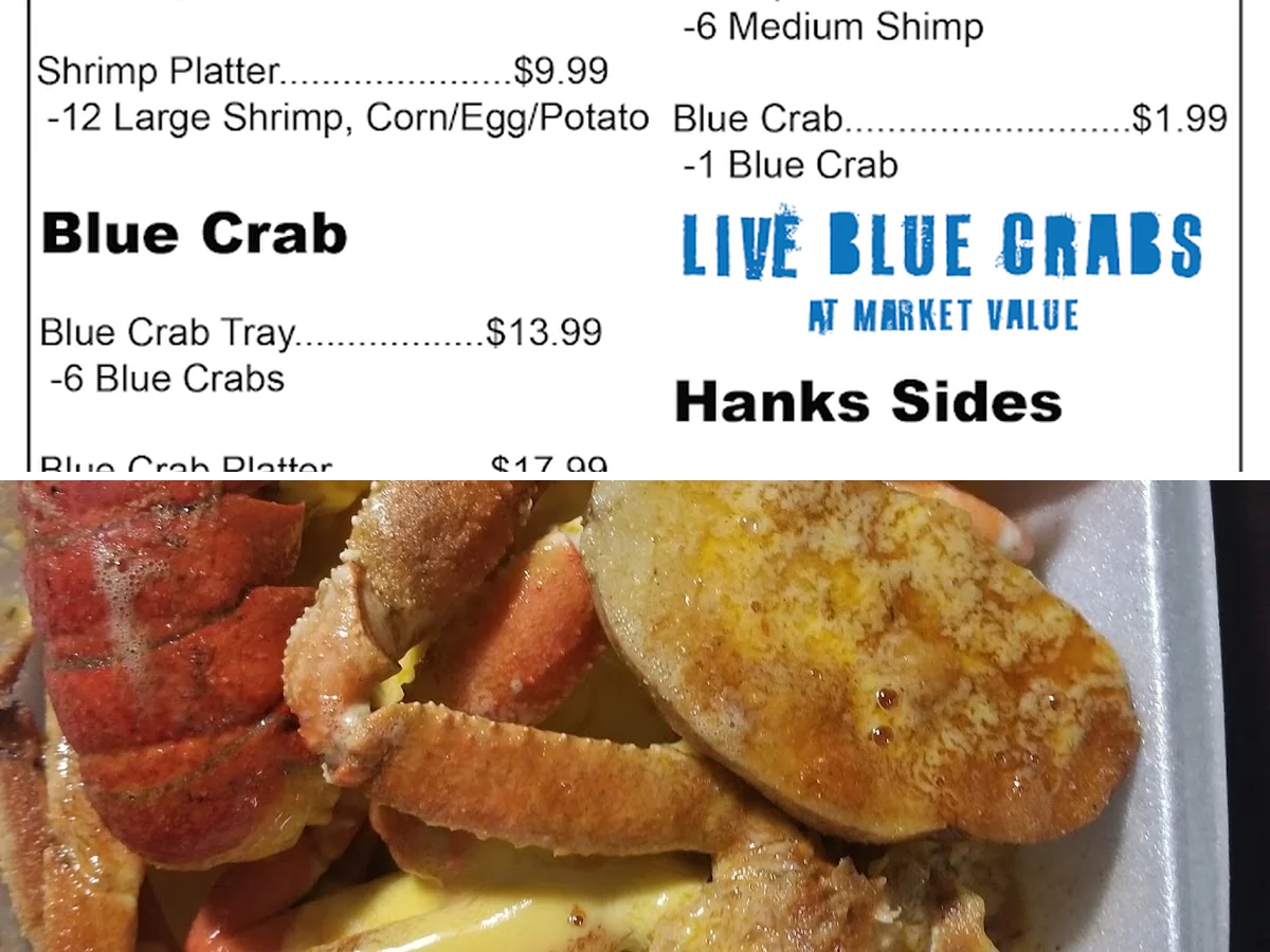 Seafood platters on a restaurant table.